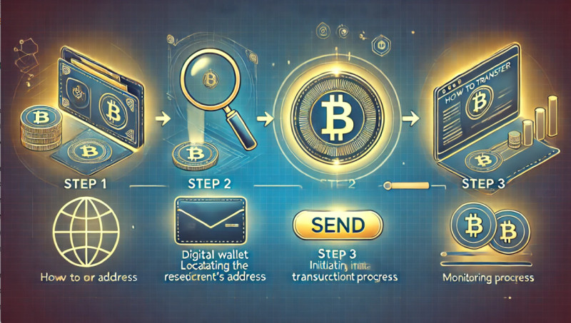 the main steps in the process of transferring digital assets from one wallet to another
