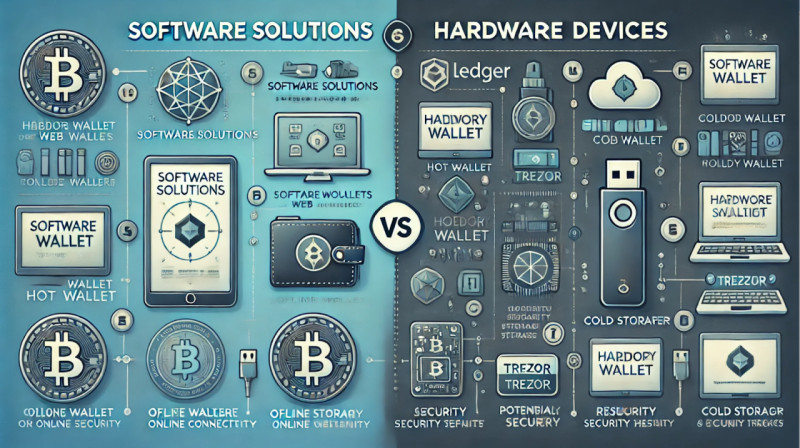  two categories of crypto wallets: software and hardware 