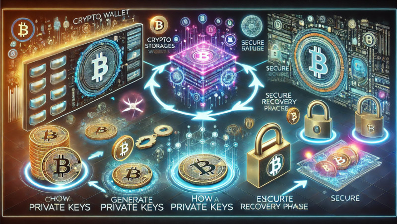 how crypto storages work and how private and public keys are generated