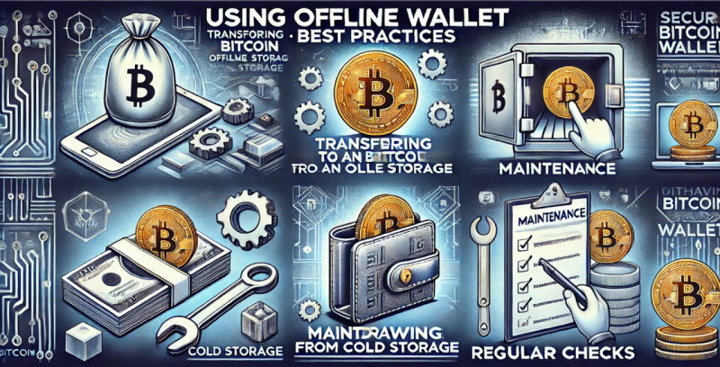 how to use offline storage, including sending and receiving cryptocurrency