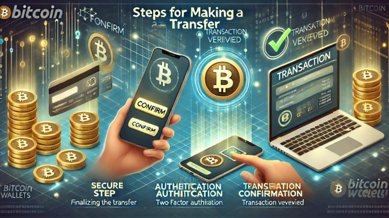 final steps for making a transfer to a crypto wallet