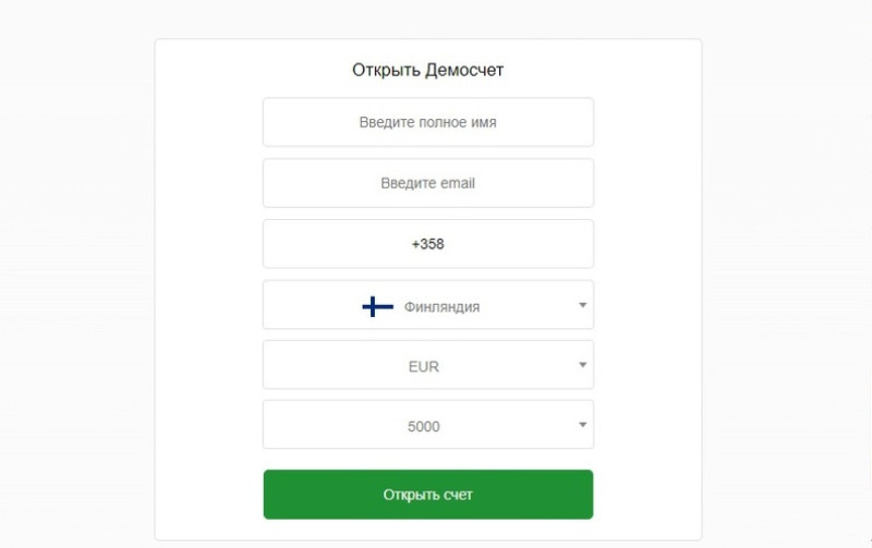Открытие демо-счета в ИнстаФорекс