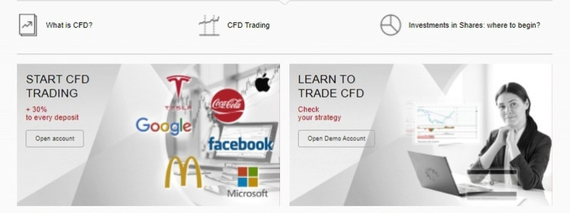 CFD-trading at InstaForex broker can be done from a real or demo account