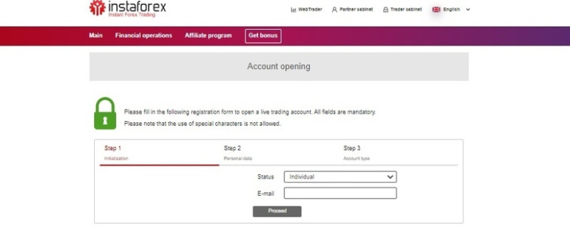 Краткая инструкция, как открыть центовый счет на Форексе у брокера ИнстаФорекс