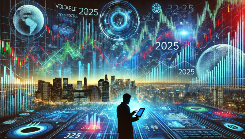 Волатильные акции 2025 на финансовых графиках