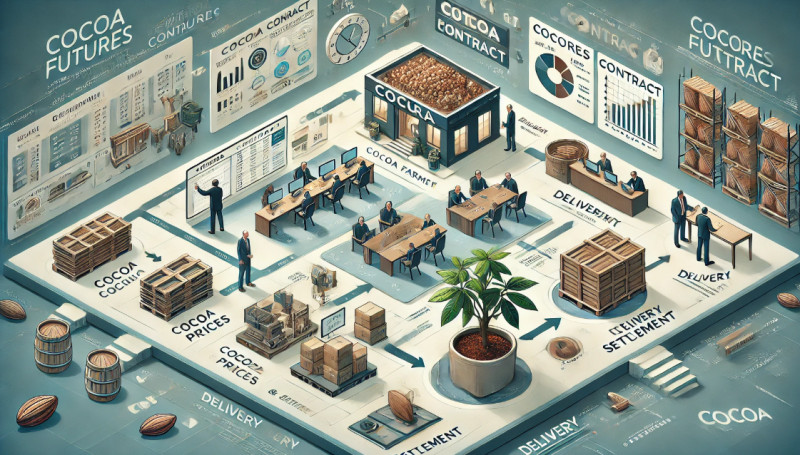 Фьючерс на какао в процессе торговли