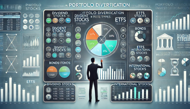разные классы активов: дивидендные акции, облигации, REITs, ETF и международные бумаги