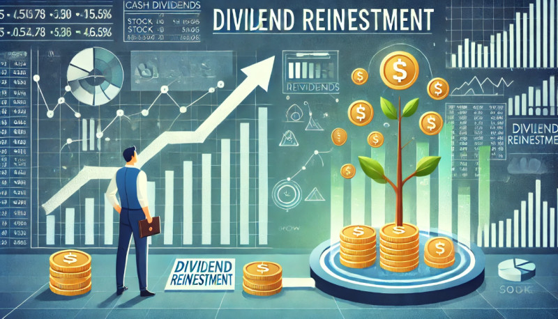 Инвестор реинвестирует дивидендные выплаты акций