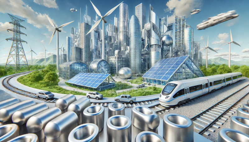 зеленые здания и высокоскоростные поезда